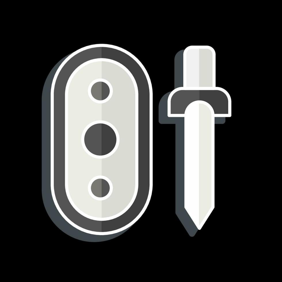 Icon Weapon. related to Celtic symbol. glossy style. simple design editable. simple illustration vector