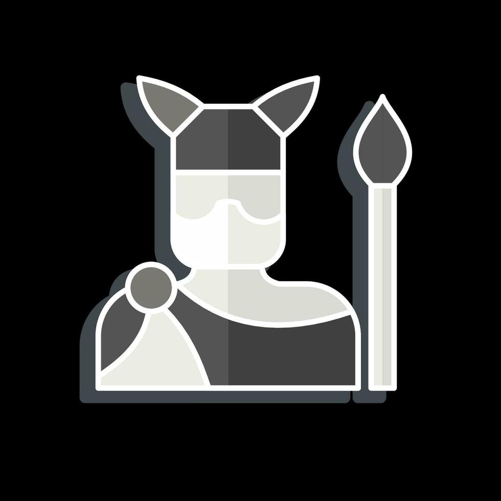 Icon Warrior. related to Celtic symbol. glossy style. simple design editable. simple illustration vector