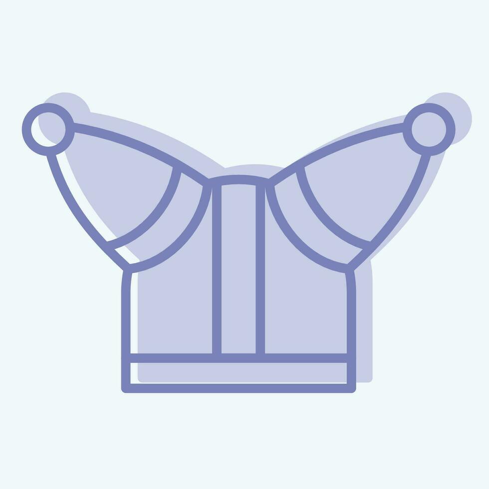 Icon Helmet 3. related to Celtic symbol. two tone style. simple design editable. simple illustration vector