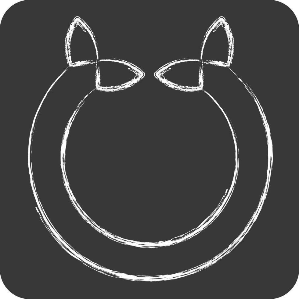 Icon Horseshoe. related to Celtic symbol. chalk Style. simple design editable. simple illustration vector