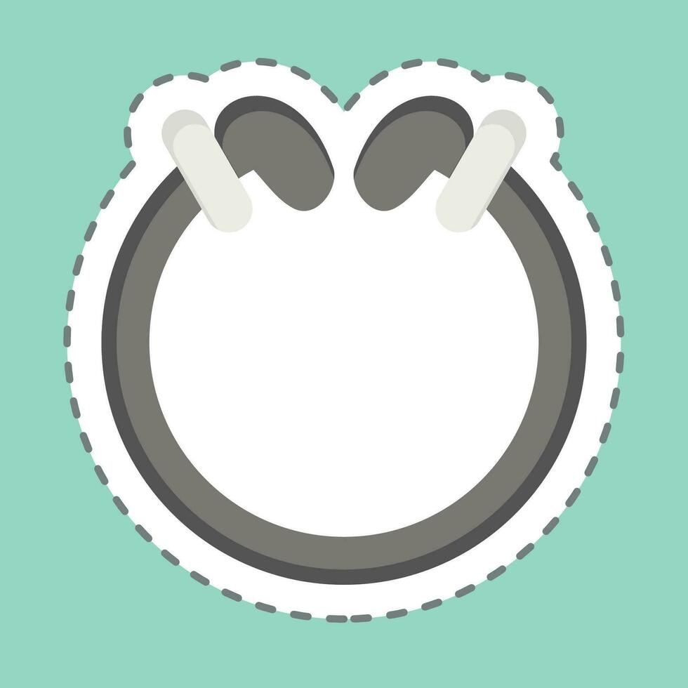 Sticker line cut Torg. related to Celtic symbol. simple design editable. simple illustration vector