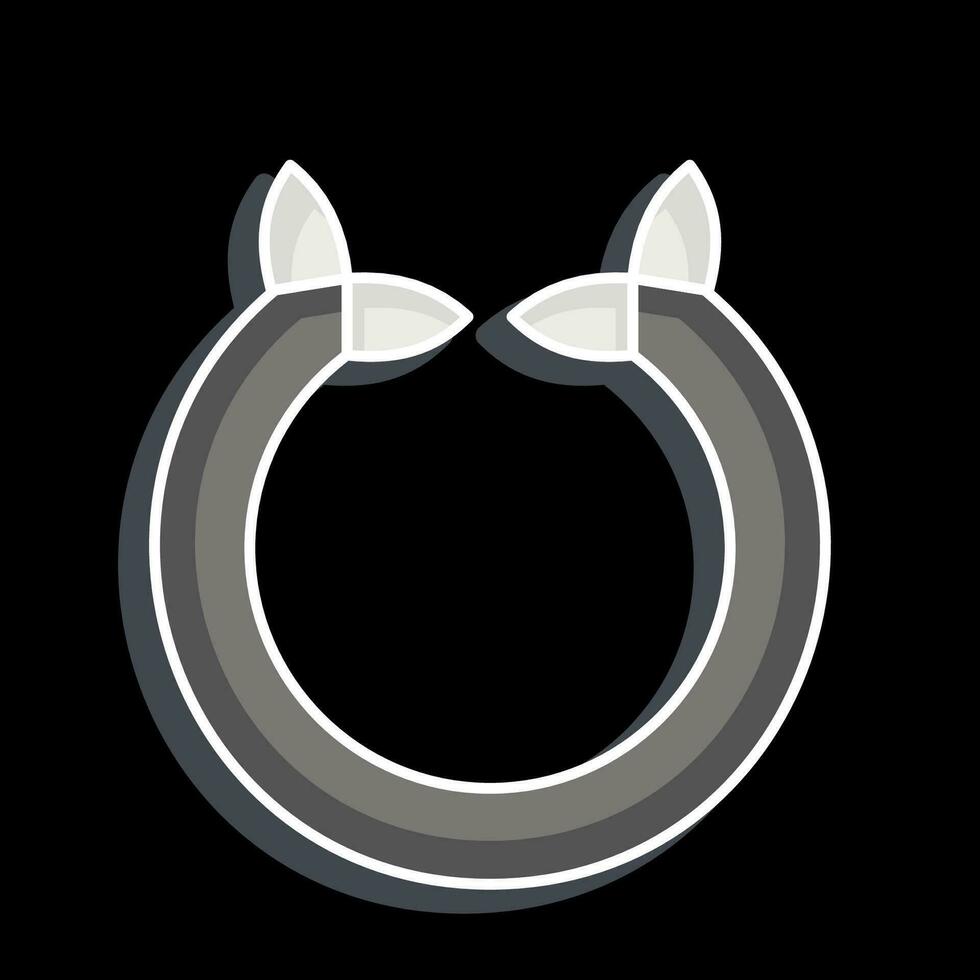 Icon Horseshoe. related to Celtic symbol. glossy style. simple design editable. simple illustration vector