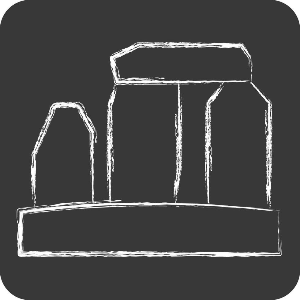 Icon Stonehenge. related to Celtic symbol. chalk Style. simple design editable. simple illustration vector