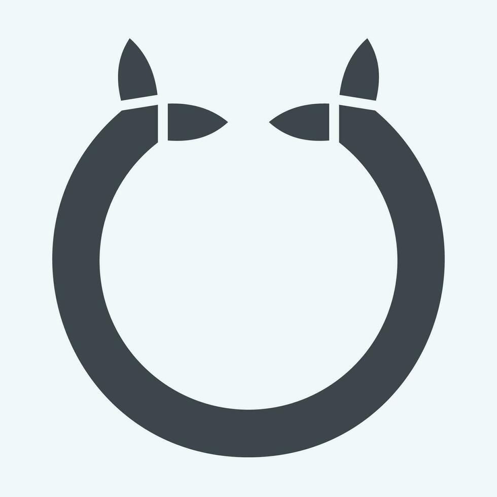 Icon Horseshoe. related to Celtic symbol. glyph style. simple design editable. simple illustration vector