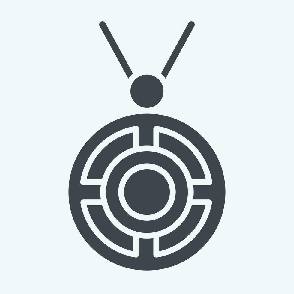 Icon Necklace. related to Celtic symbol. glyph style. simple design editable. simple illustration vector