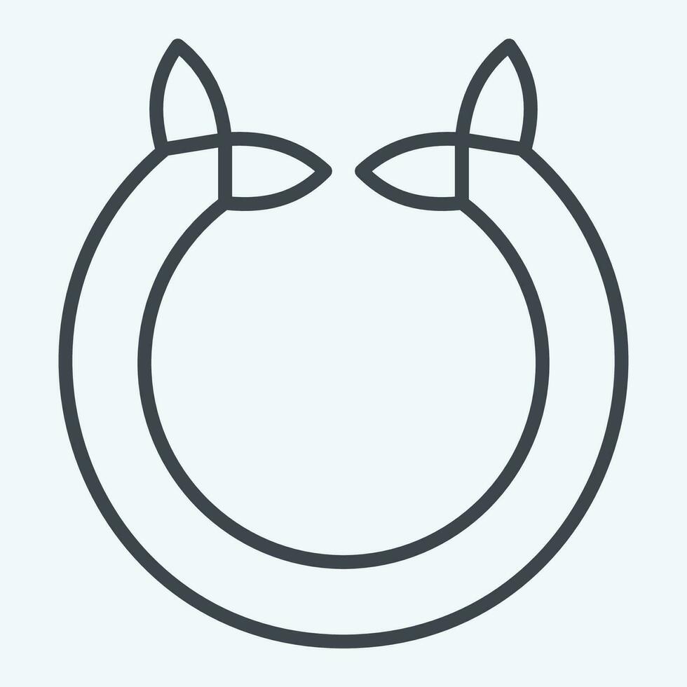 Icon Horseshoe. related to Celtic symbol. line style. simple design editable. simple illustration vector