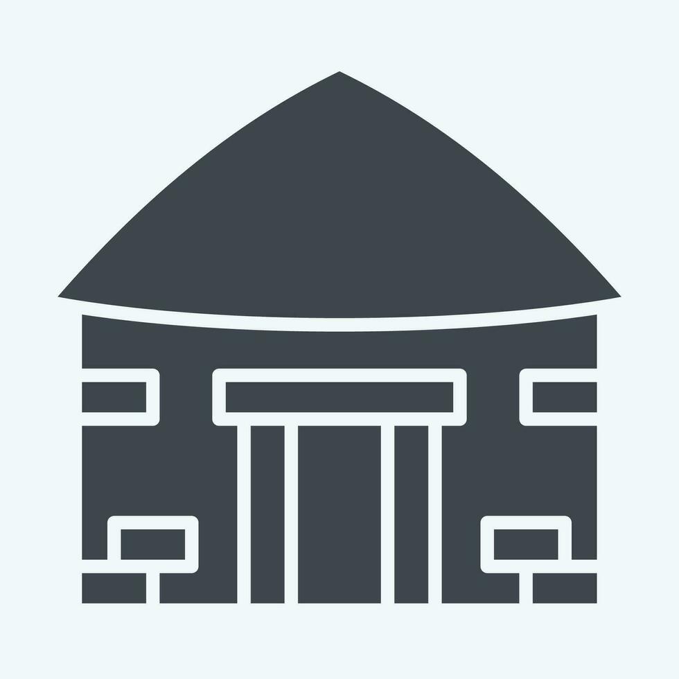Icon House. related to Celtic symbol. glyph style. simple design editable. simple illustration vector