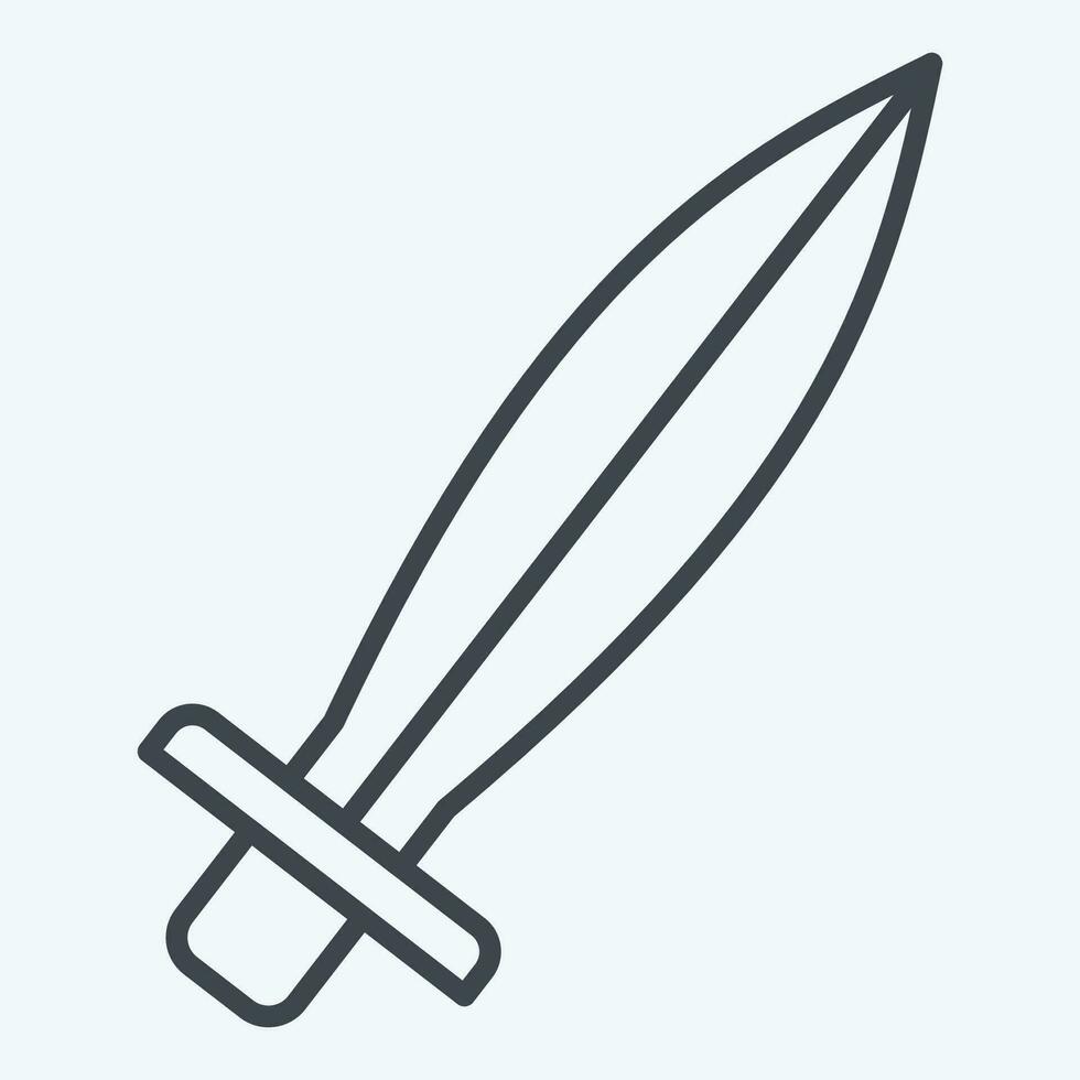 Icon Sword. related to Celtic symbol. line style. simple design editable. simple illustration vector