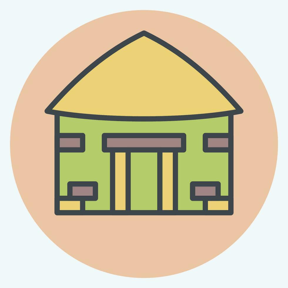 Icon House. related to Celtic symbol. color mate style. simple design editable. simple illustration vector