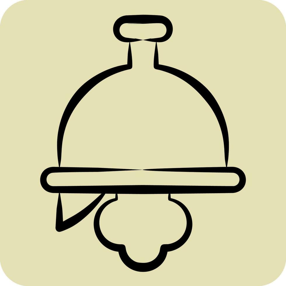 Icon Helmet. related to Celtic symbol. hand drawn style. simple design editable. simple illustration vector