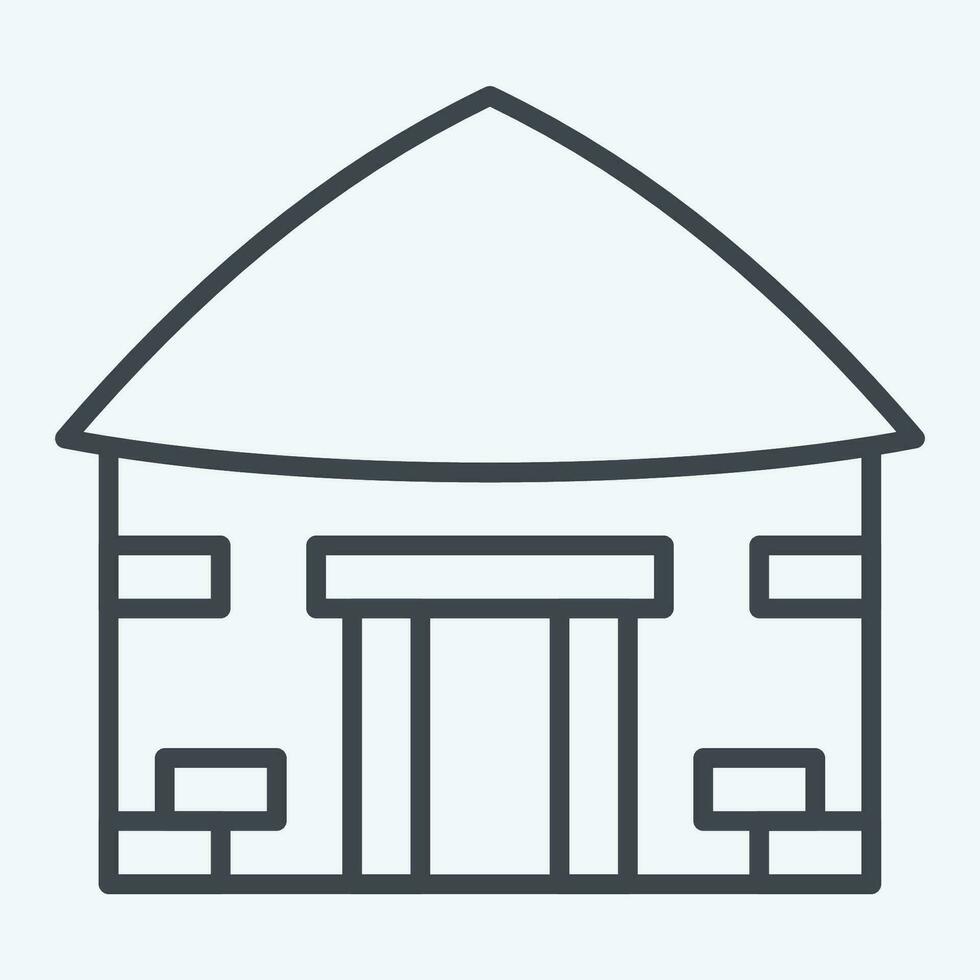 Icon House. related to Celtic symbol. line style. simple design editable. simple illustration vector