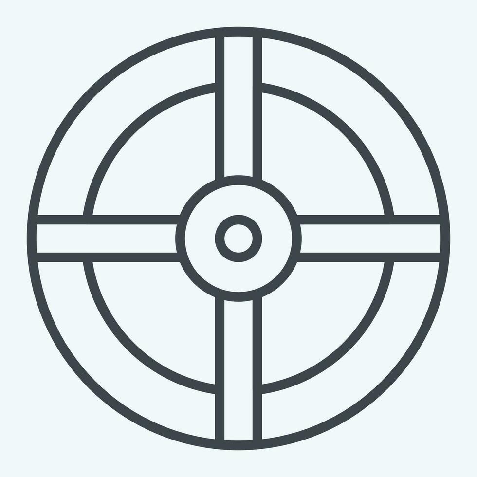 Icon Shield. related to Celtic symbol. line style. simple design editable. simple illustration vector