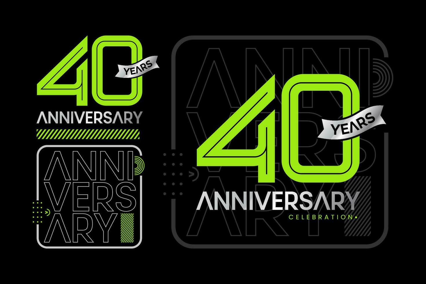 40 years anniversary font. for vector typography, automotive, merchandise, sport font, wedding, greeting card, and invitation