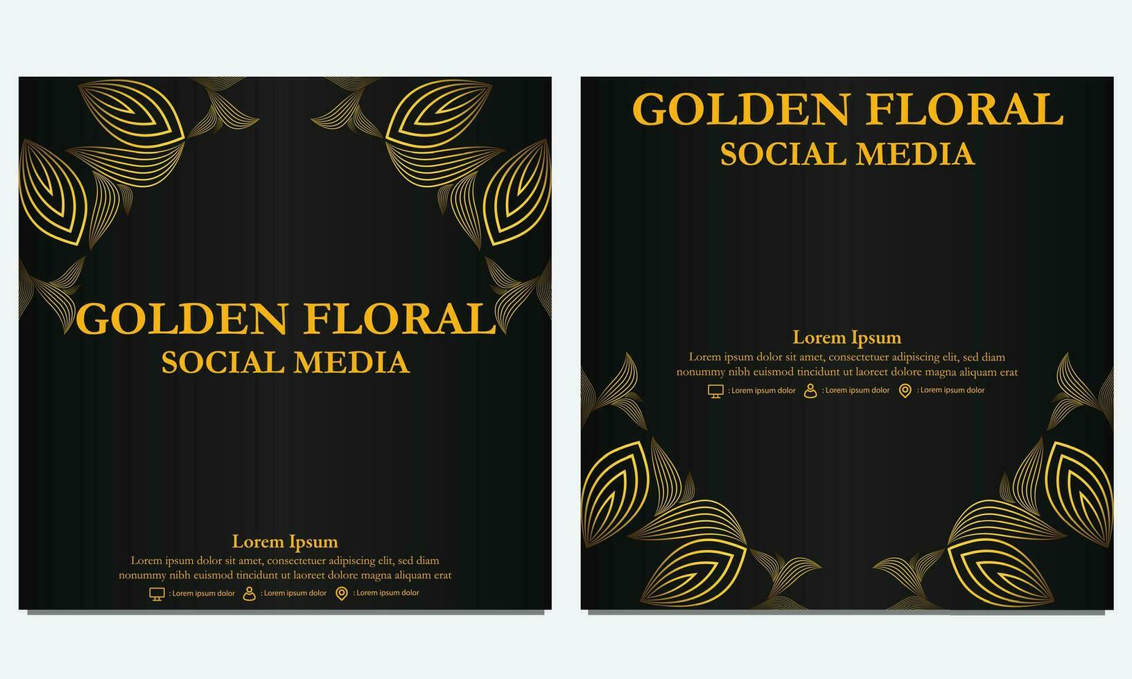 luxury floral social media template. suitable for social media post, web banner, cover and card vector