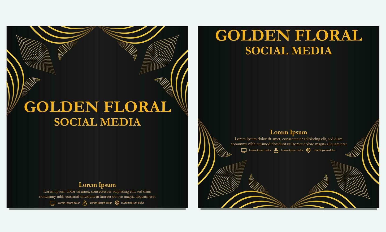 luxury floral social media template. suitable for social media post, web banner, cover and card vector