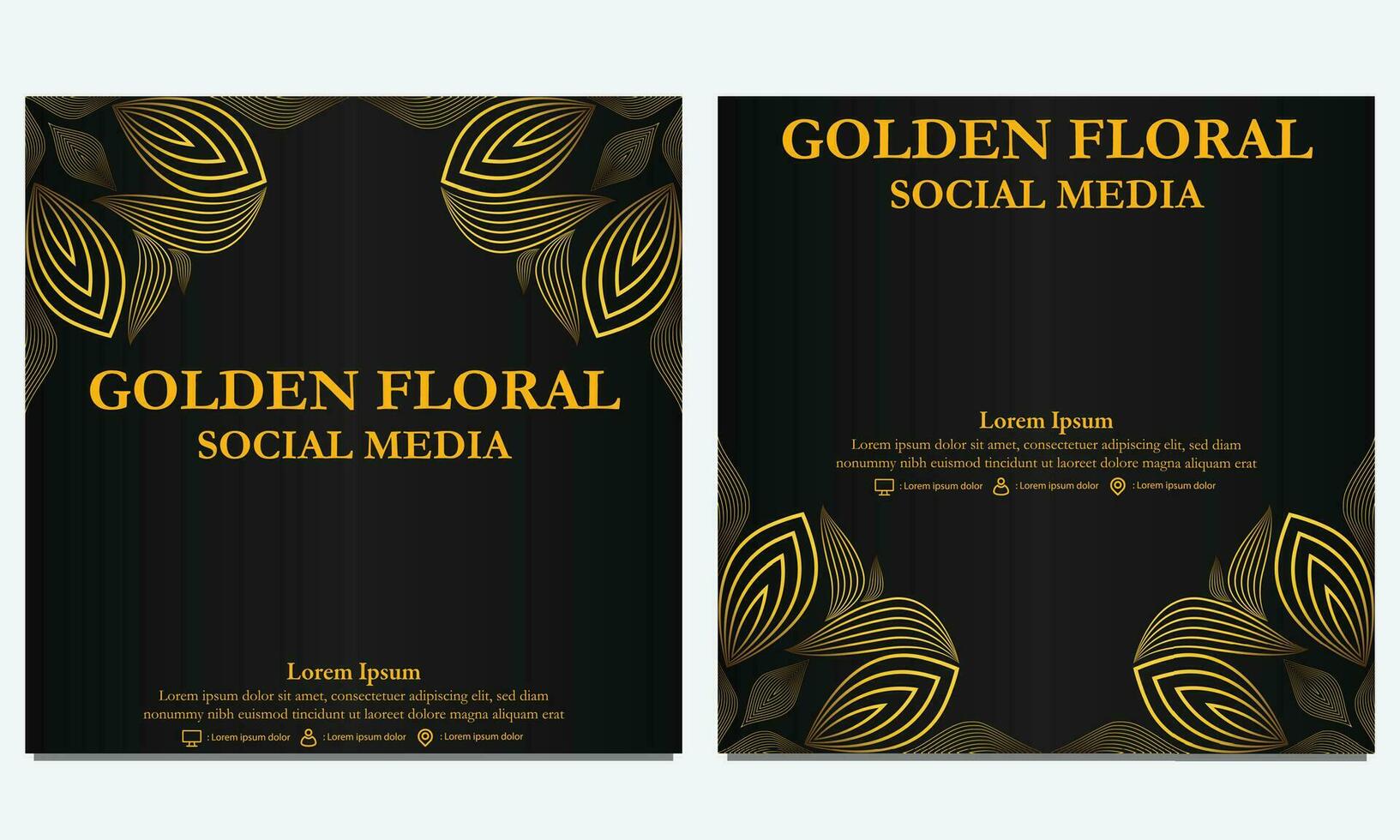 luxury floral social media template. suitable for social media post, web banner, cover and card vector