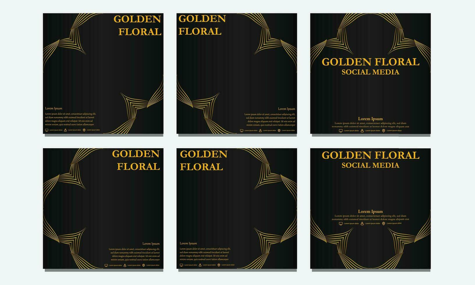 set of  floral social media template. suitable for social media post, web banner, cover and card vector