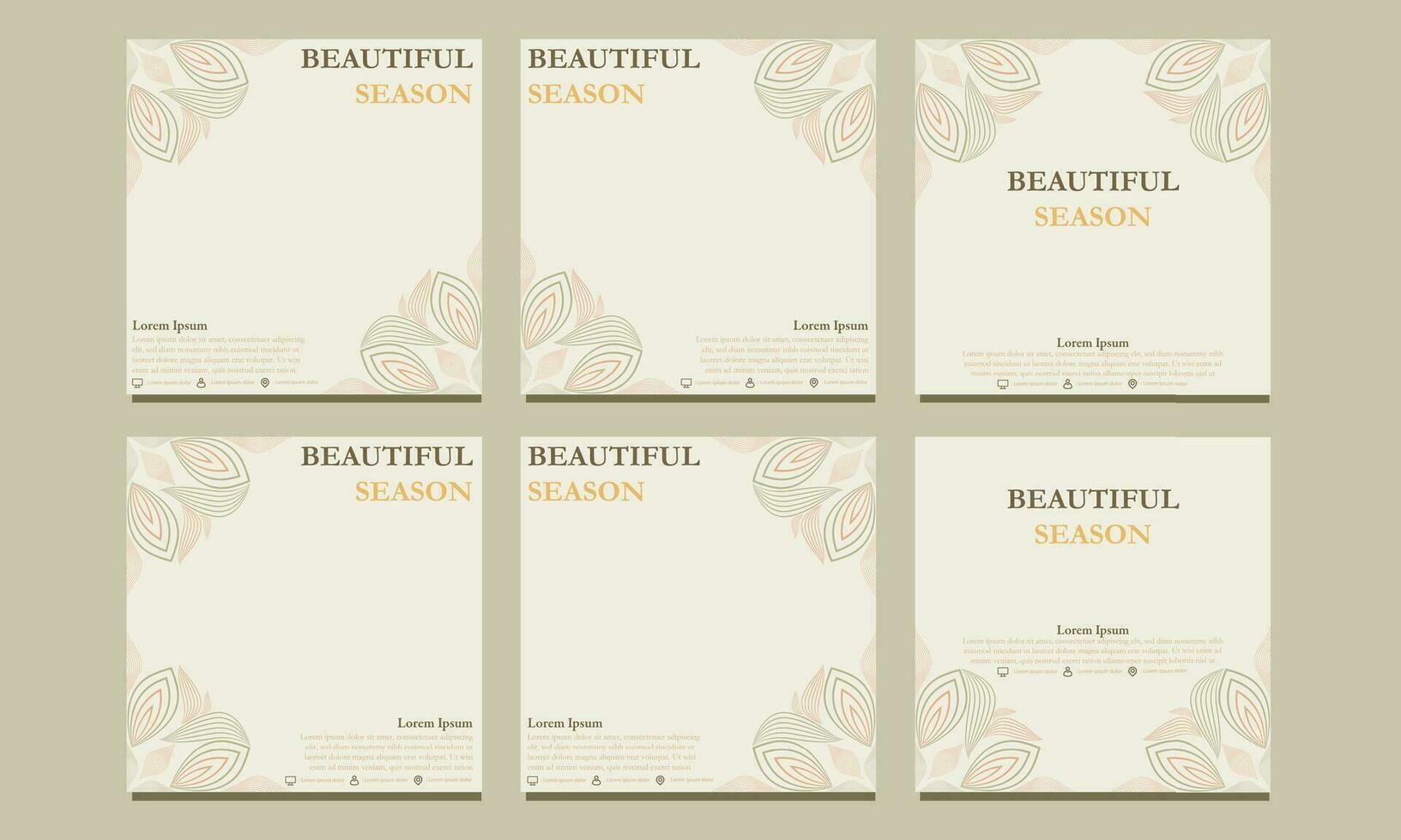 hermosa floral social medios de comunicación modelo. adecuado para social medios de comunicación correo, web bandera, cubrir y tarjeta vector
