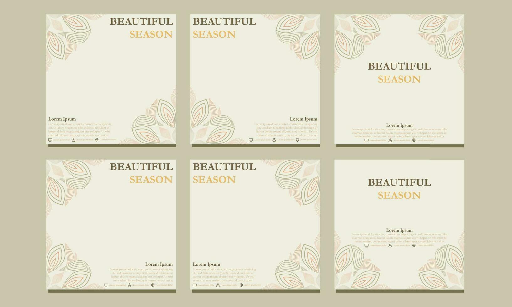 beautiful floral social media template. suitable for social media post, web banner, cover and card vector