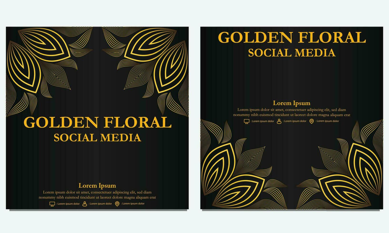 lujo floral social medios de comunicación modelo. adecuado para social medios de comunicación correo, web bandera, cubrir y tarjeta vector