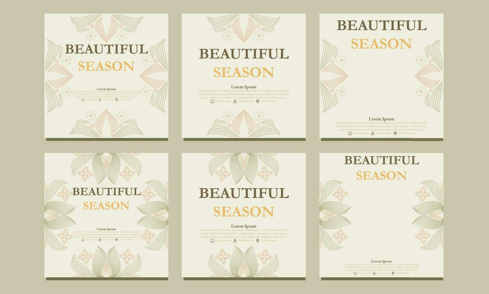 floral social media template. suitable for social media post, web banner, cover and card vector