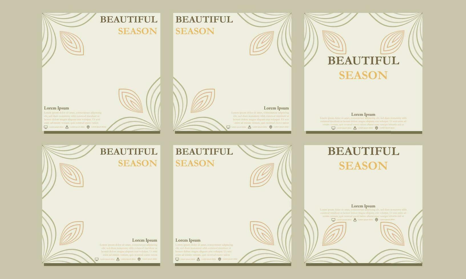 beautiful floral social media template. suitable for social media post, web banner, cover and card vector