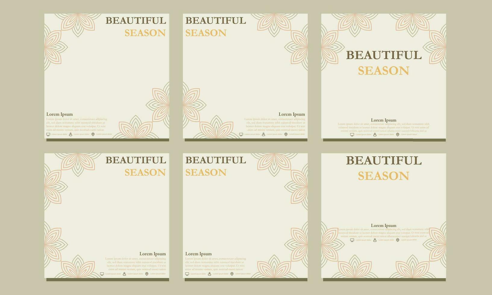 beautiful floral social media template. suitable for social media post, web banner, cover and card vector