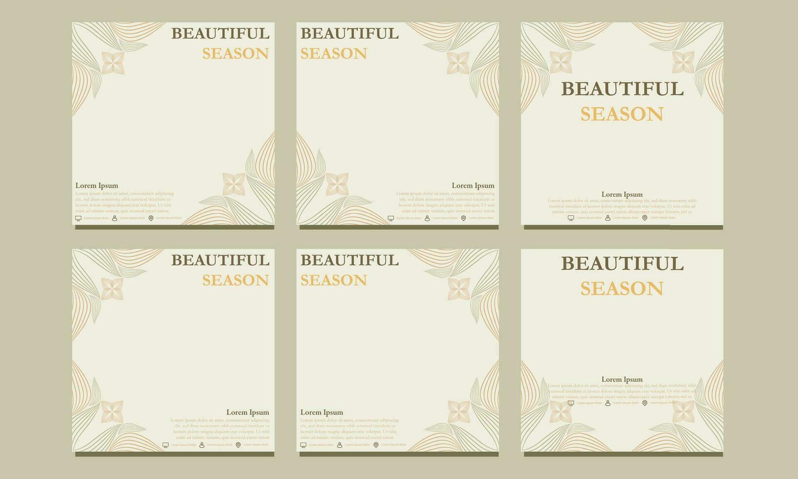 beautiful floral social media template. suitable for social media post, web banner, cover and card vector