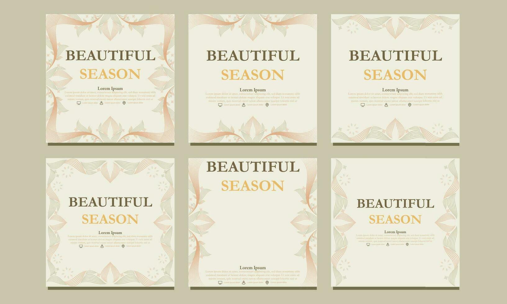 floral social media template. suitable for social media post, web banner, cover and card vector