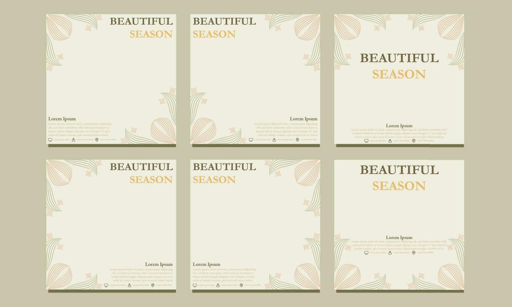 hermosa floral social medios de comunicación modelo. adecuado para social medios de comunicación correo, web bandera, cubrir y tarjeta vector