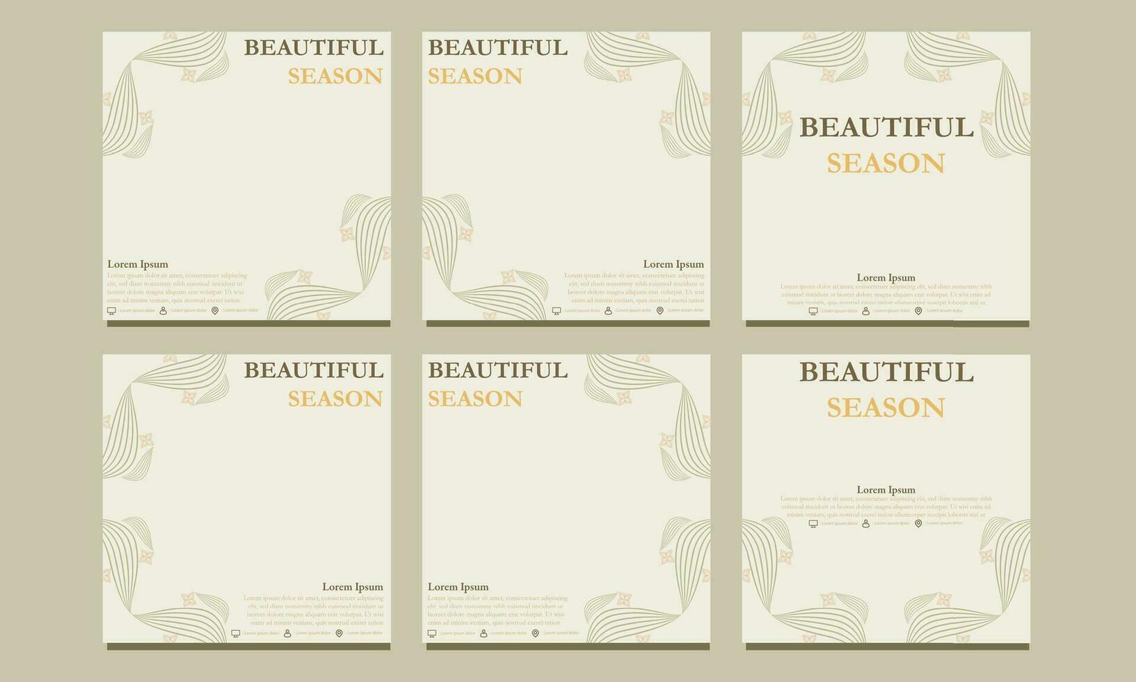 hermosa floral social medios de comunicación modelo. adecuado para social medios de comunicación correo, web bandera, cubrir y tarjeta vector