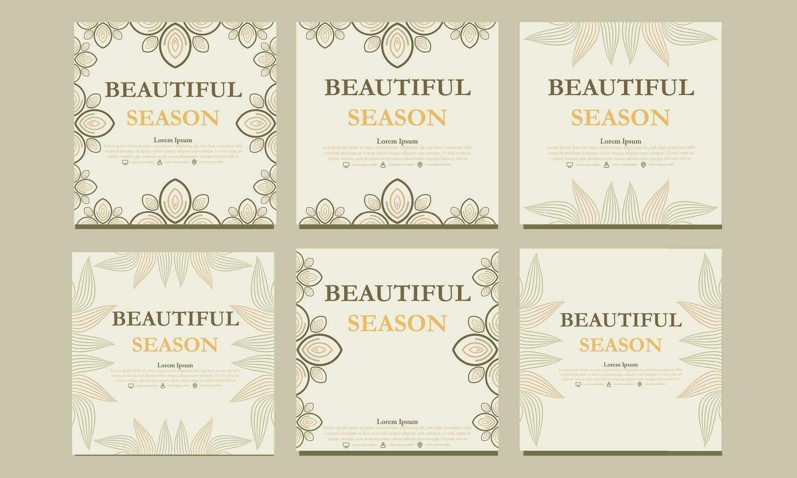 floral social media template. suitable for social media post, web banner, cover and card vector