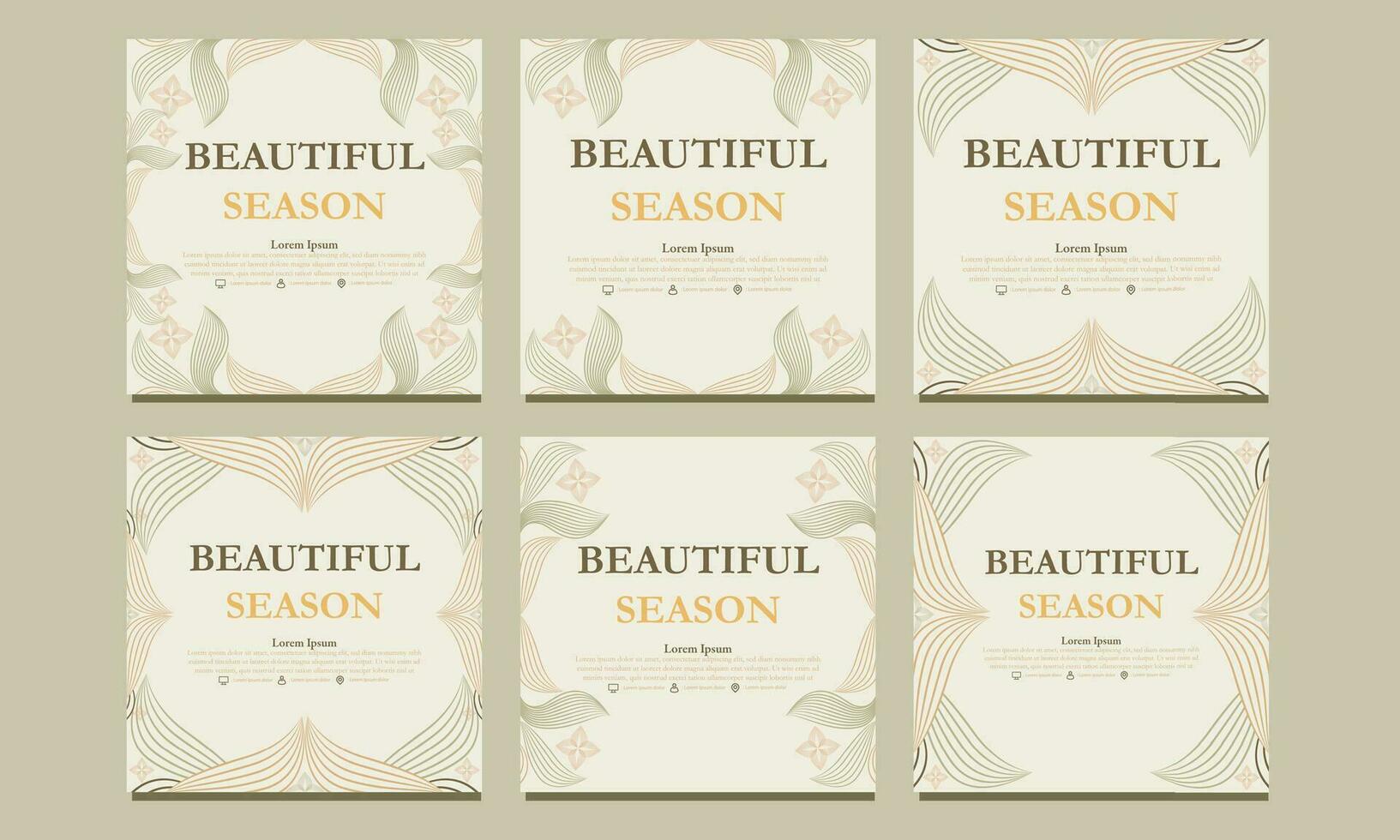 floral social media template. suitable for social media post, web banner, cover and card vector