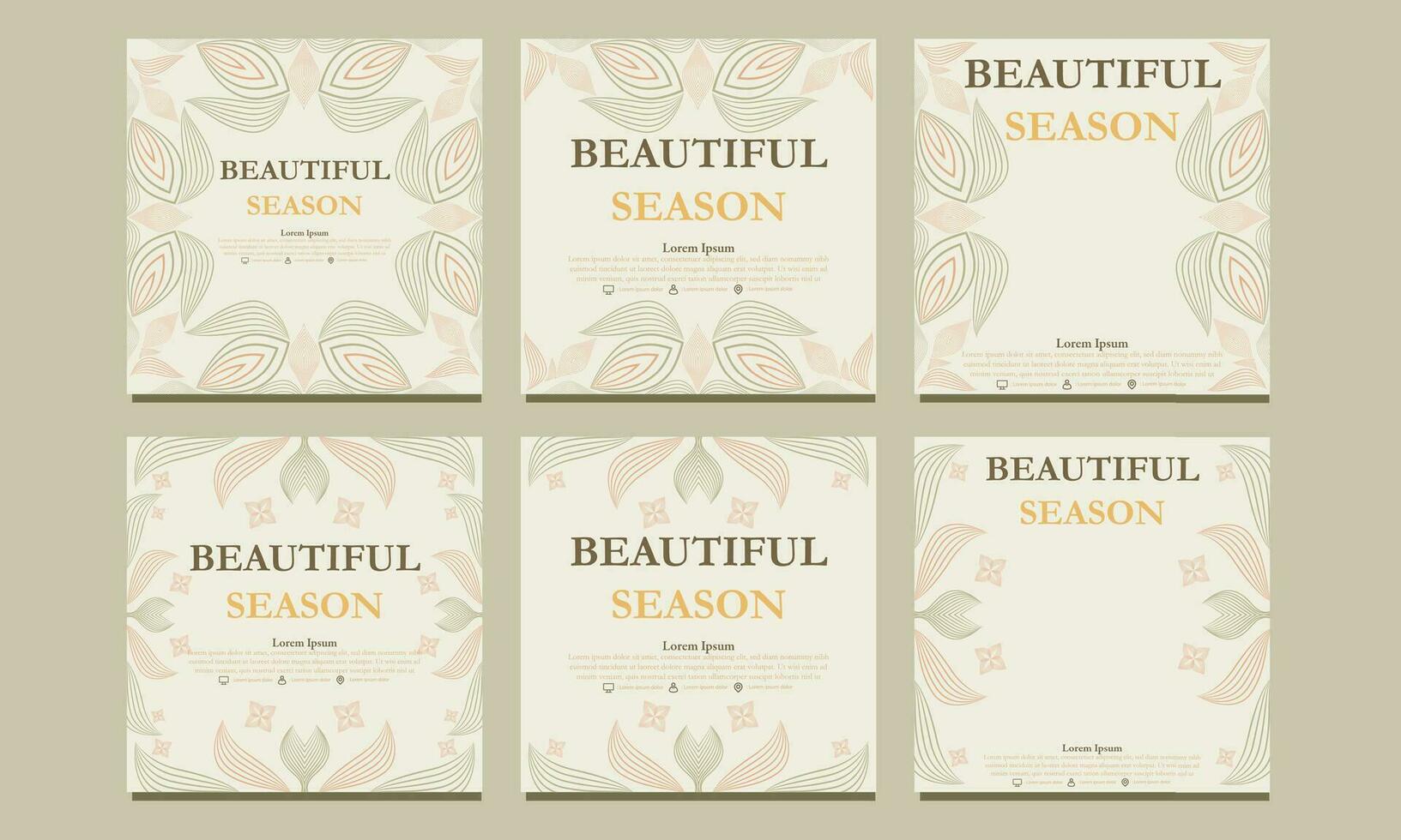 floral social media template. suitable for social media post, web banner, cover and card vector