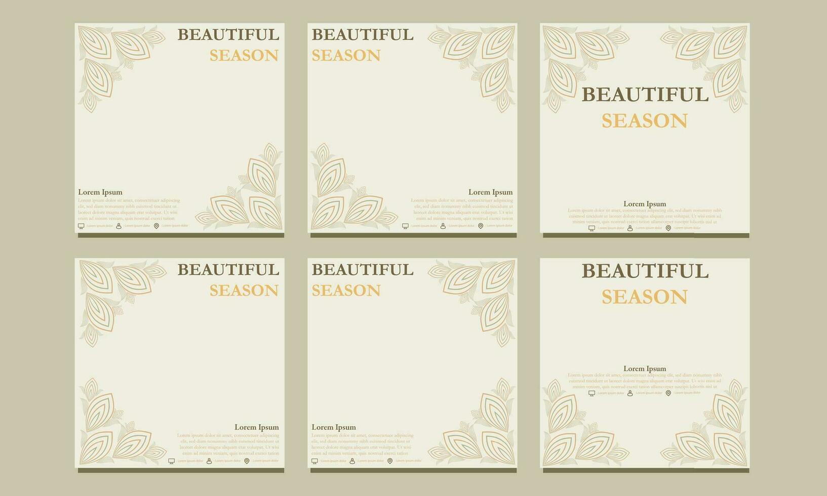 beautiful floral social media template. suitable for social media post, web banner, cover and card vector