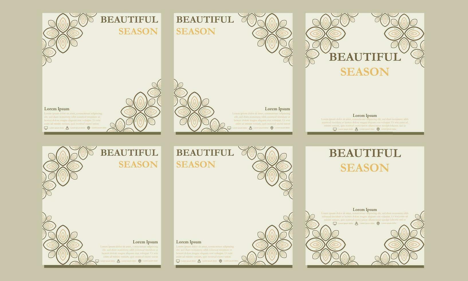beautiful floral social media template. suitable for social media post, web banner, cover and card vector