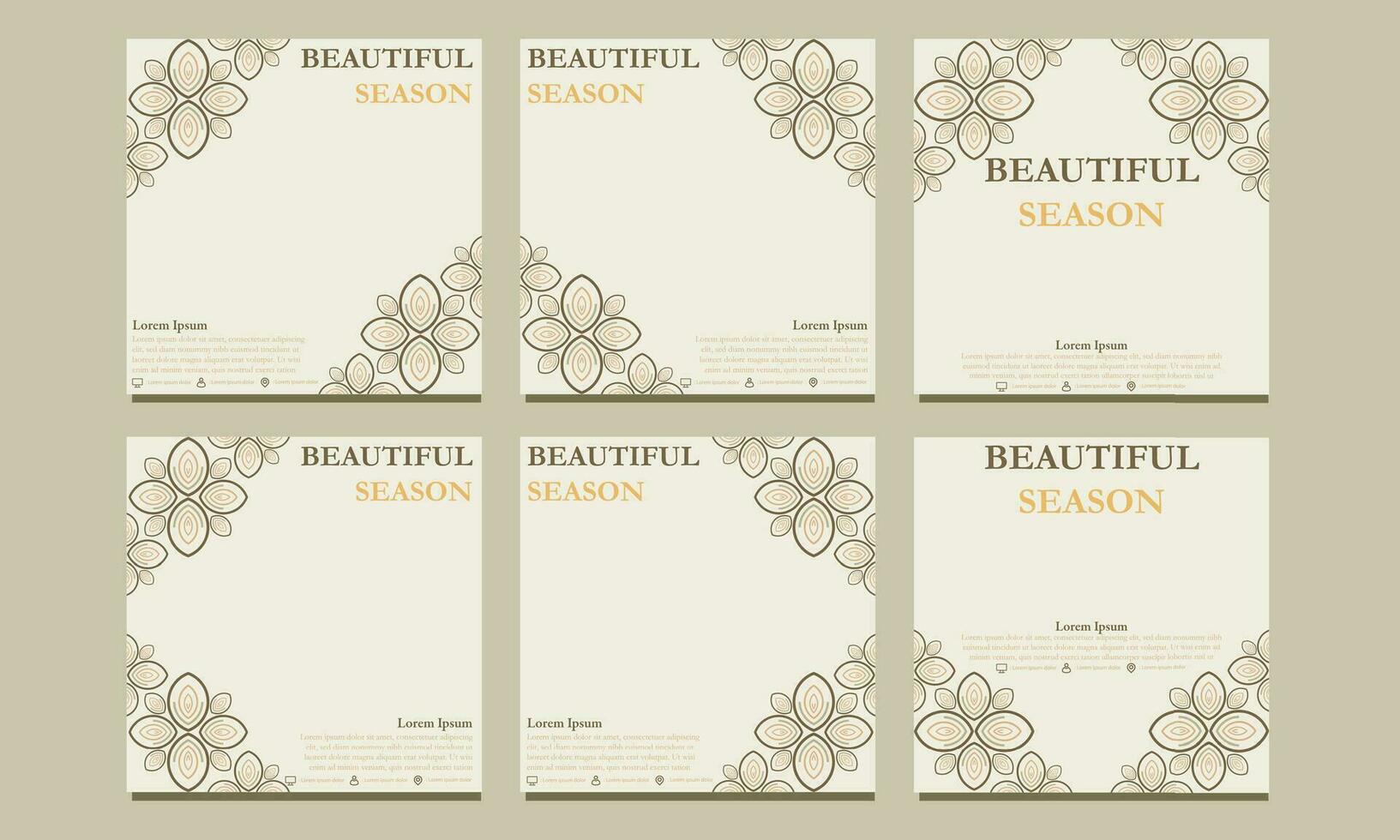 hermosa floral social medios de comunicación modelo. adecuado para social medios de comunicación correo, web bandera, cubrir y tarjeta vector