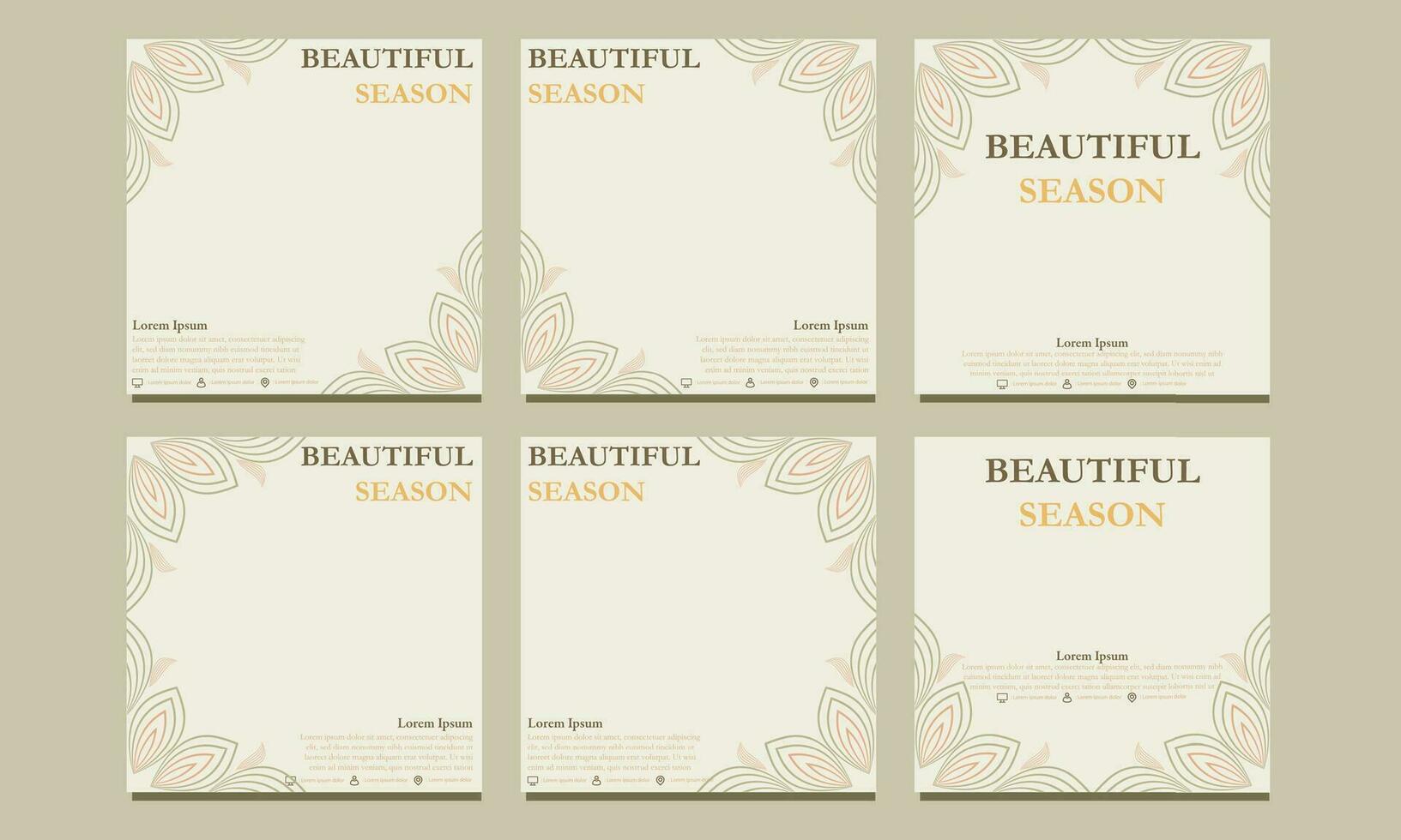 beautiful floral social media template. suitable for social media post, web banner, cover and card vector