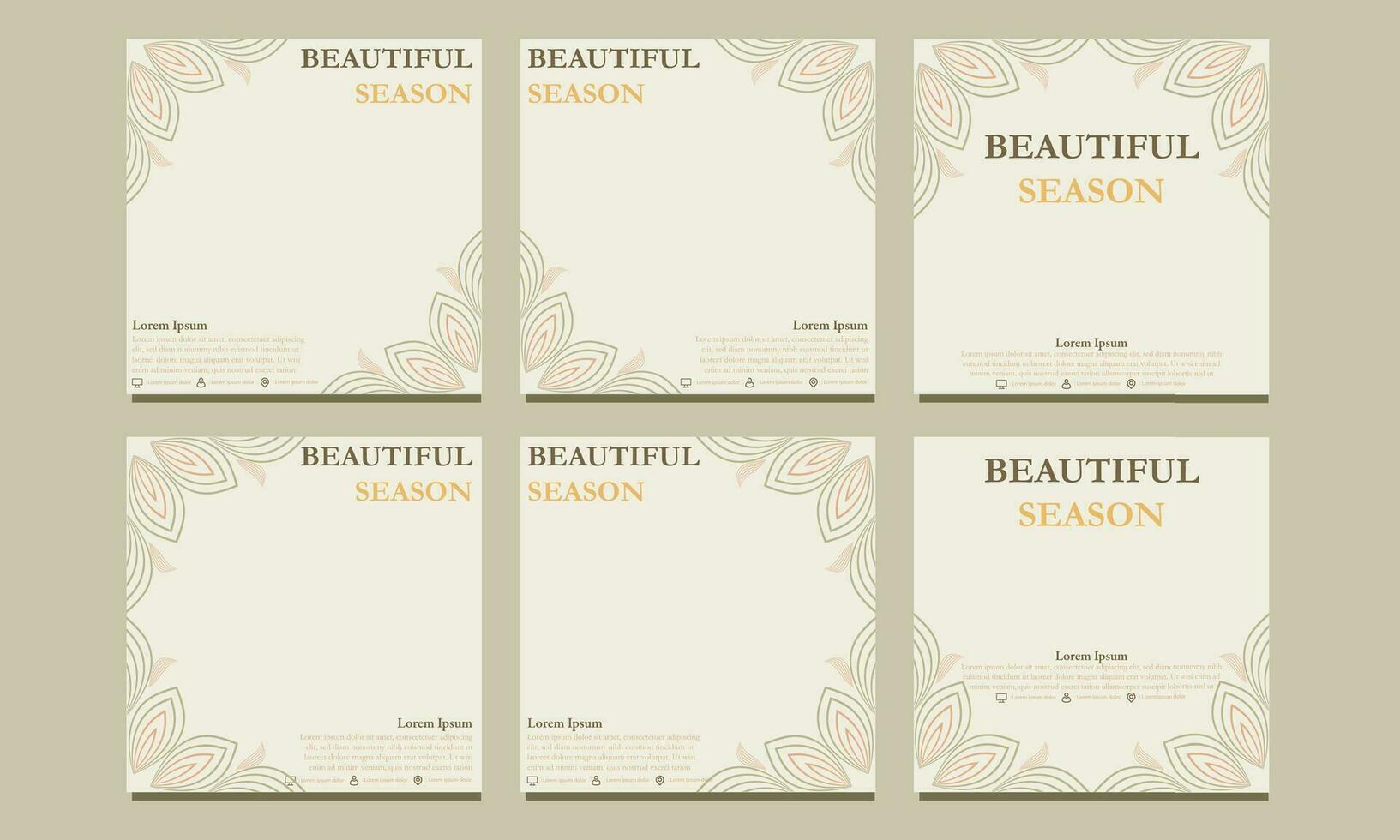 hermosa floral social medios de comunicación modelo. adecuado para social medios de comunicación correo, web bandera, cubrir y tarjeta vector