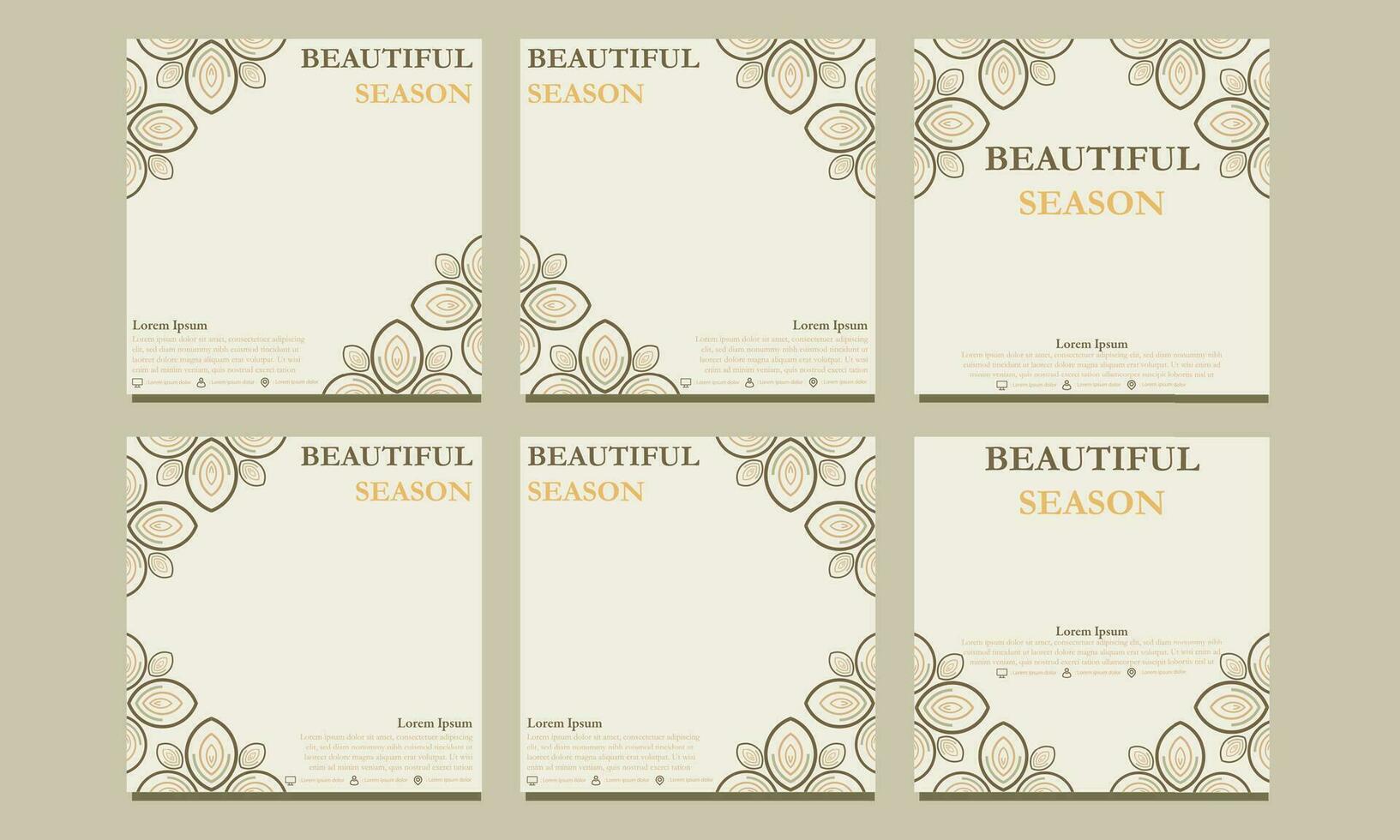 hermosa floral social medios de comunicación modelo. adecuado para social medios de comunicación correo, web bandera, cubrir y tarjeta vector