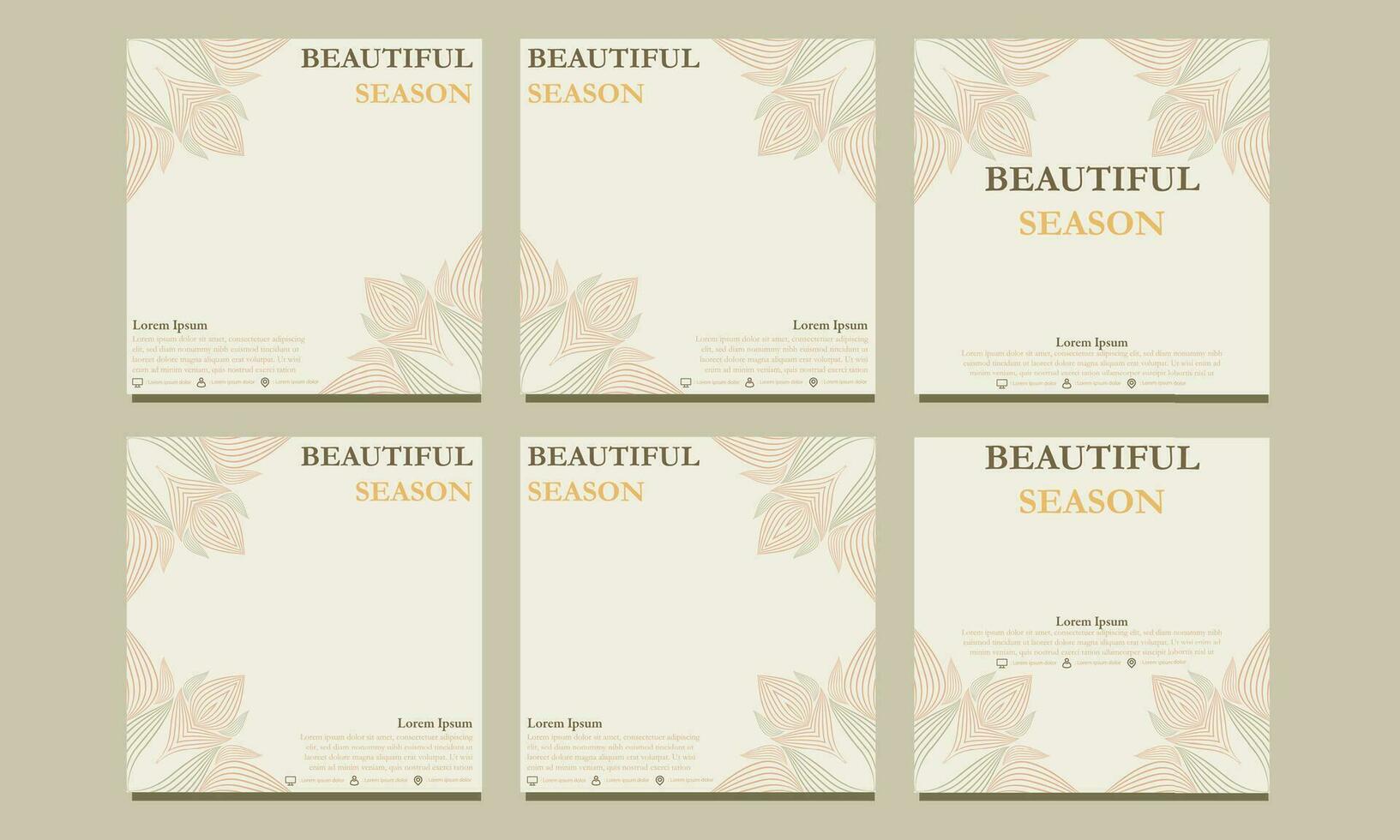 beautiful floral social media template. suitable for social media post, web banner, cover and card vector