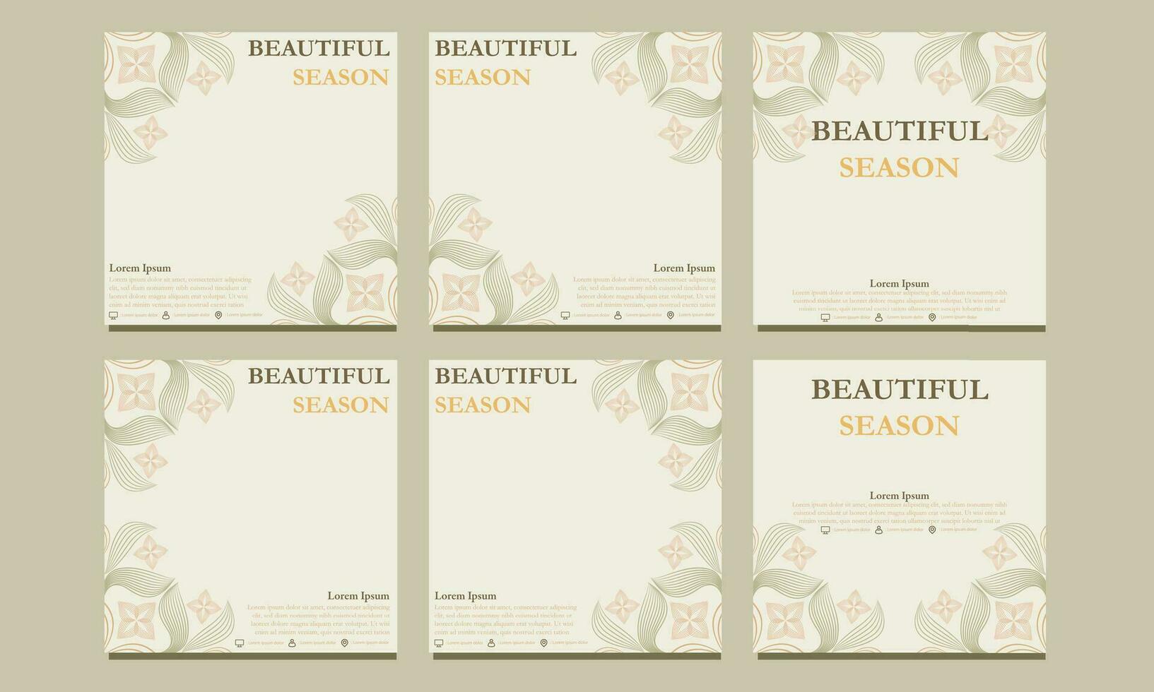 beautiful floral social media template. suitable for social media post, web banner, cover and card vector