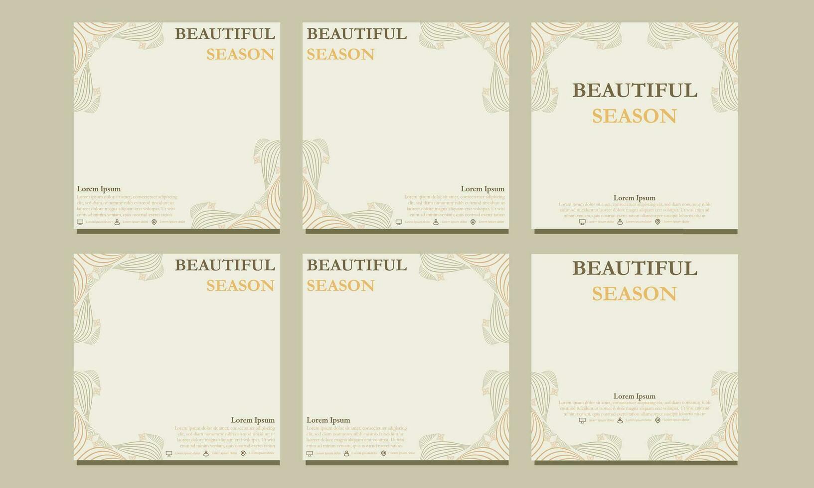 beautiful floral social media template. suitable for social media post, web banner, cover and card vector