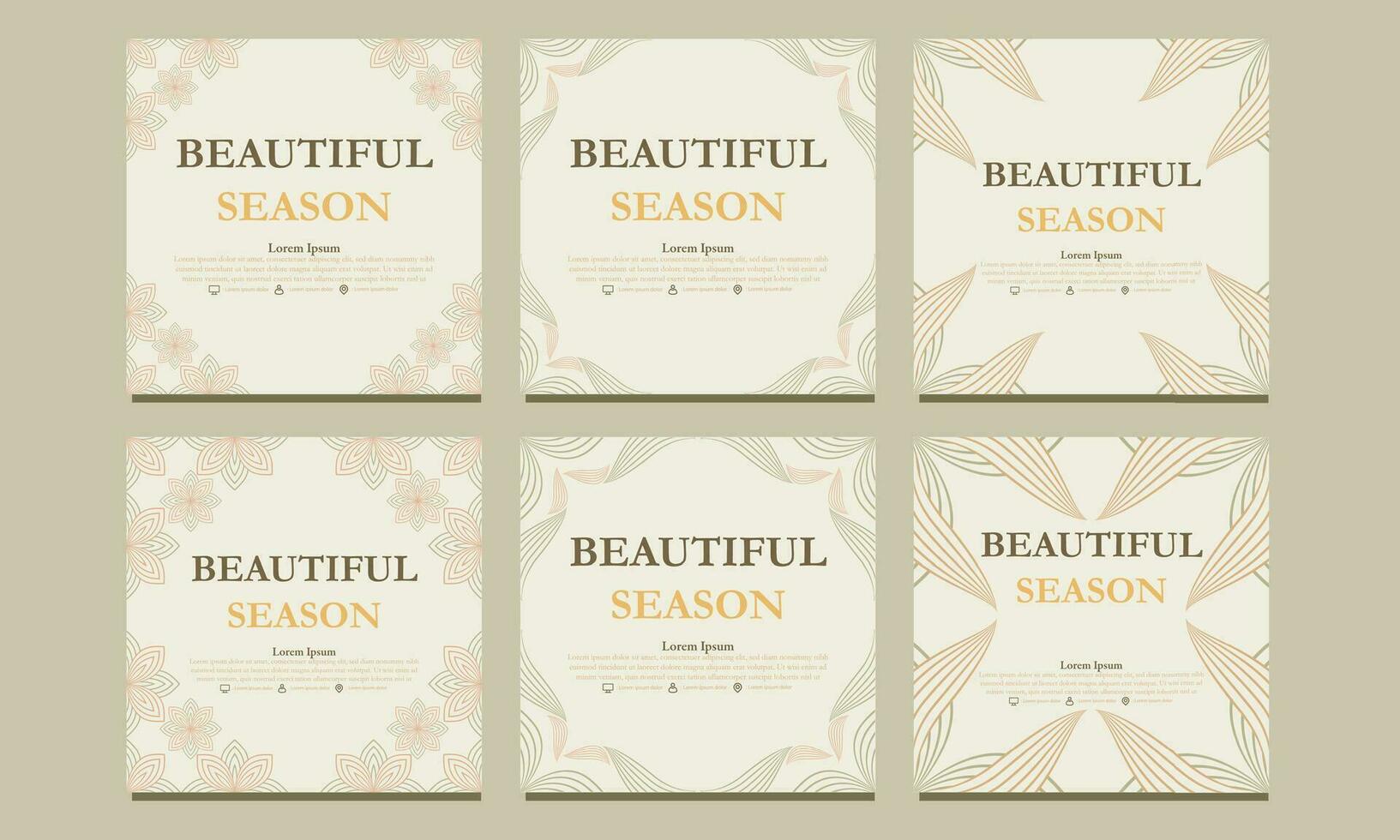 beautiful floral social media template. suitable for social media post, web banner, cover and card vector