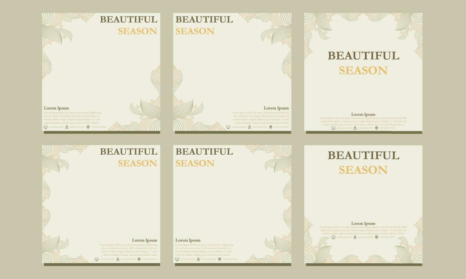 beautiful floral social media template. suitable for social media post, web banner, cover and card vector