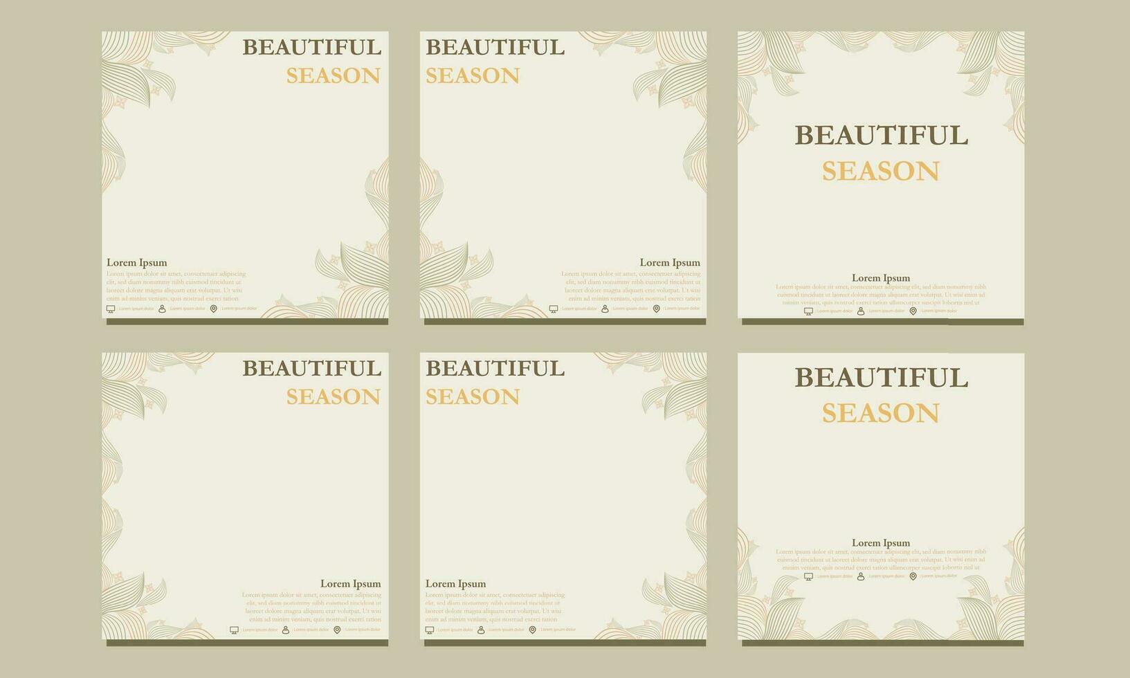 beautiful floral social media template. suitable for social media post, web banner, cover and card vector