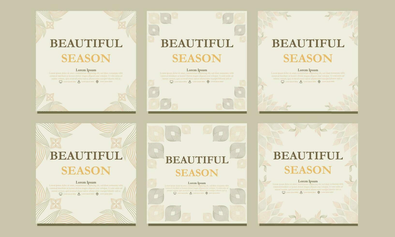 beautiful floral social media template. suitable for social media post, web banner, cover and card vector