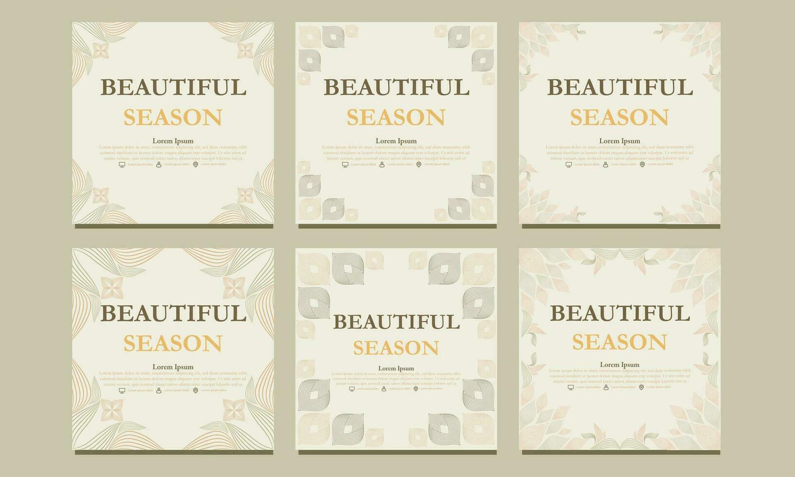 hermosa floral social medios de comunicación modelo. adecuado para social medios de comunicación correo, web bandera, cubrir y tarjeta vector