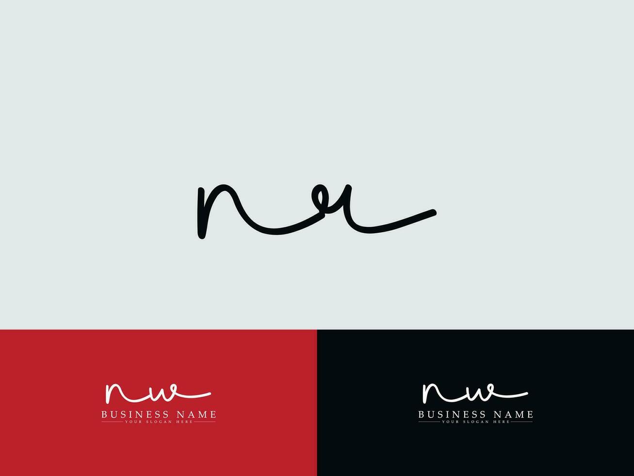 Stylish Signature Nr Logo Art, Modern NR Logo Letter Design For Business vector