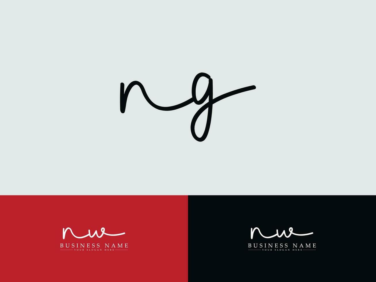 Stylish Signature Ng Logo Art, Modern NG Logo Letter Design For Business vector